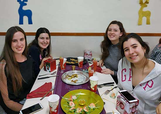 Cena de Navidad 2018 en la residencia universitaria Inmaculada