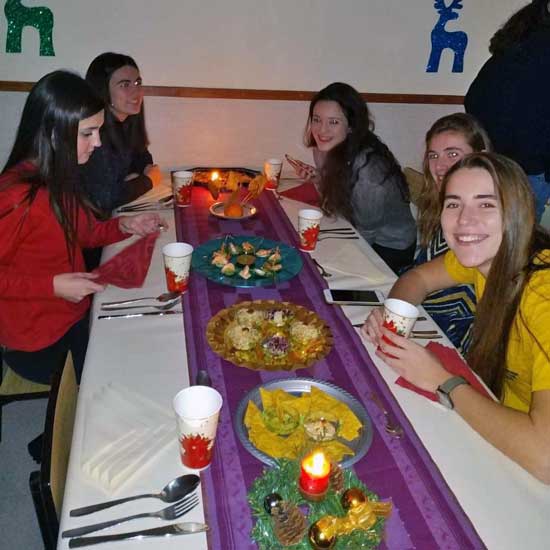 Cena de Navidad 2018 en la residencia universitaria Inmaculada