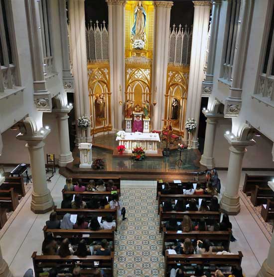 Eucaristía de Navidad 2018 en la residencia universitaria Inmaculada